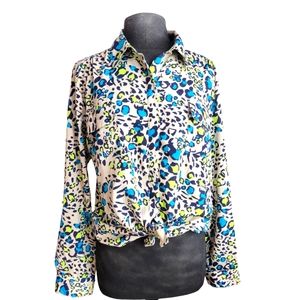 Attention print blouse